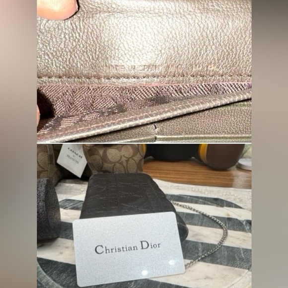 CHRISTIAN DIOR LADY DIOR CHAIN WALLET 100%AUTHENTIC VERY GOOD USED CONDITION EUC - Picture 16 of 16
